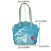 Korean  Pvc Shell Shoulder Bag Ins Style Girly Blue Transparent Handbag Female Waterproof Portable Tote Bags