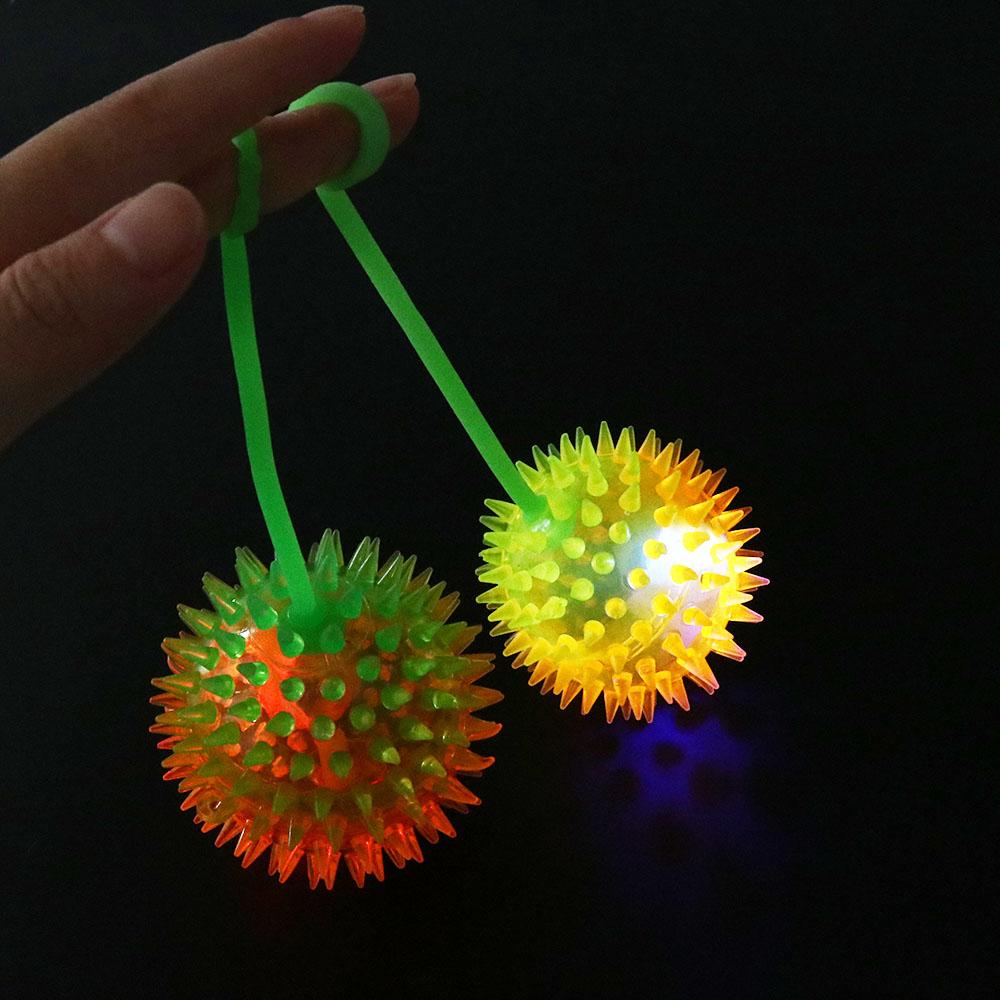 Decoration Elastic Glow Hair Ball Glowing Elastic Ball Toy Led Light Up Toy Glowing Hair Flash Ball