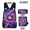 Stile Classico Novità Tecnologia Stampa 3D 3pz/Set pupilla Zaini Scolastici Zaino Daypack per Laptop Borsa a spalla inclinata Astuccio