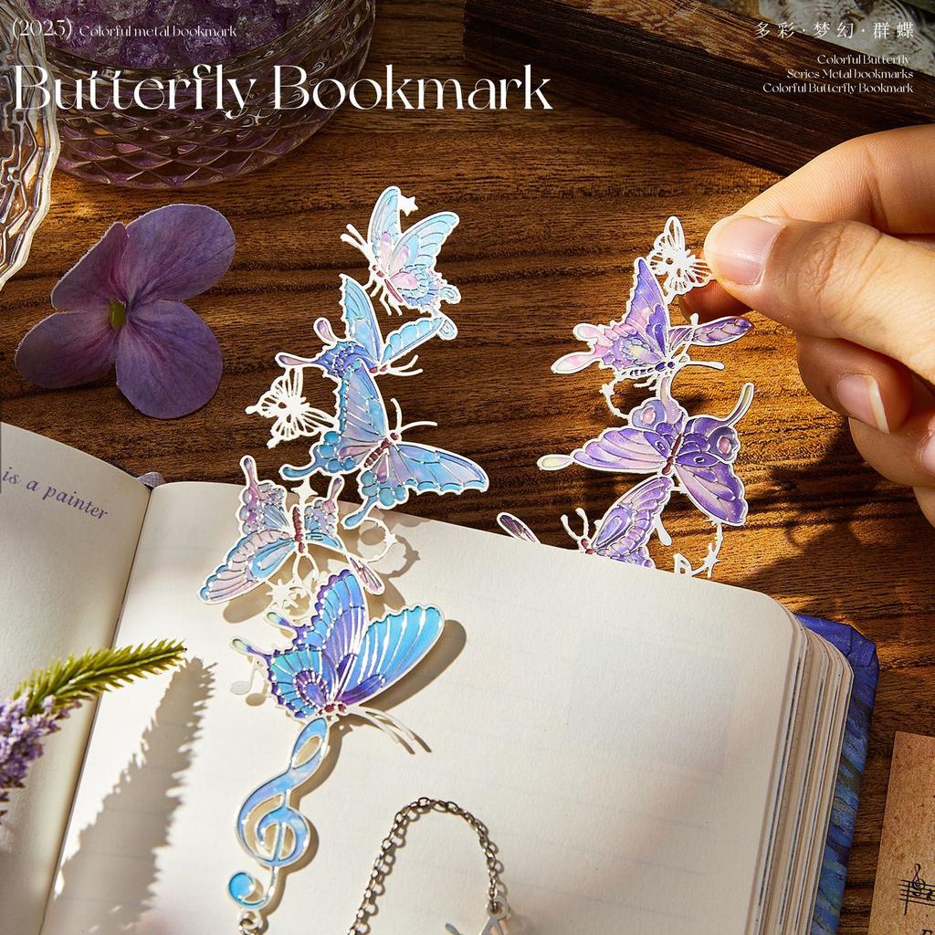 Metal Bookmark Colorful Butterfly Metal Bookmark Butterfly Shape Bookmark Retro For Books Office School