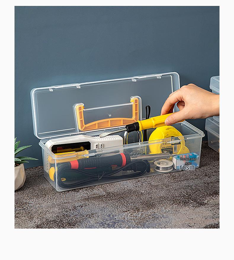 Transparente Lange Schmale Aufbewahrungsbox für Lötkolben und Werkzeuge