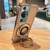 Plating Magnetic Bracket Transparent Case For Huawei P30 P40 P50 P60 Puar 70 Pro Mate 30 40 50 60 Stand Holder Shockproof Cover