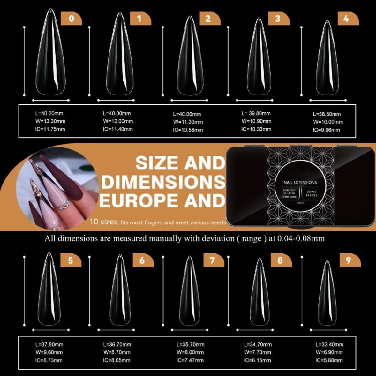 Versatile Clear Gel Nail Tips Transparent Nail Extensions Great for Daily Wear