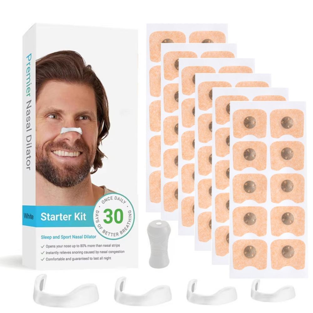 30 Pairs Stretchable Breathe Nasal Strips Hydrowoven Fabric Stop Snoring Nose Patch  Adult