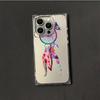 Clear Square Back Tube Case Protection For iPhone 12 13 16 ProMax 15 Plus 14 Pro Max 11 Anti-Oxygen,Little Bird Flower Wreath Pattern Casing