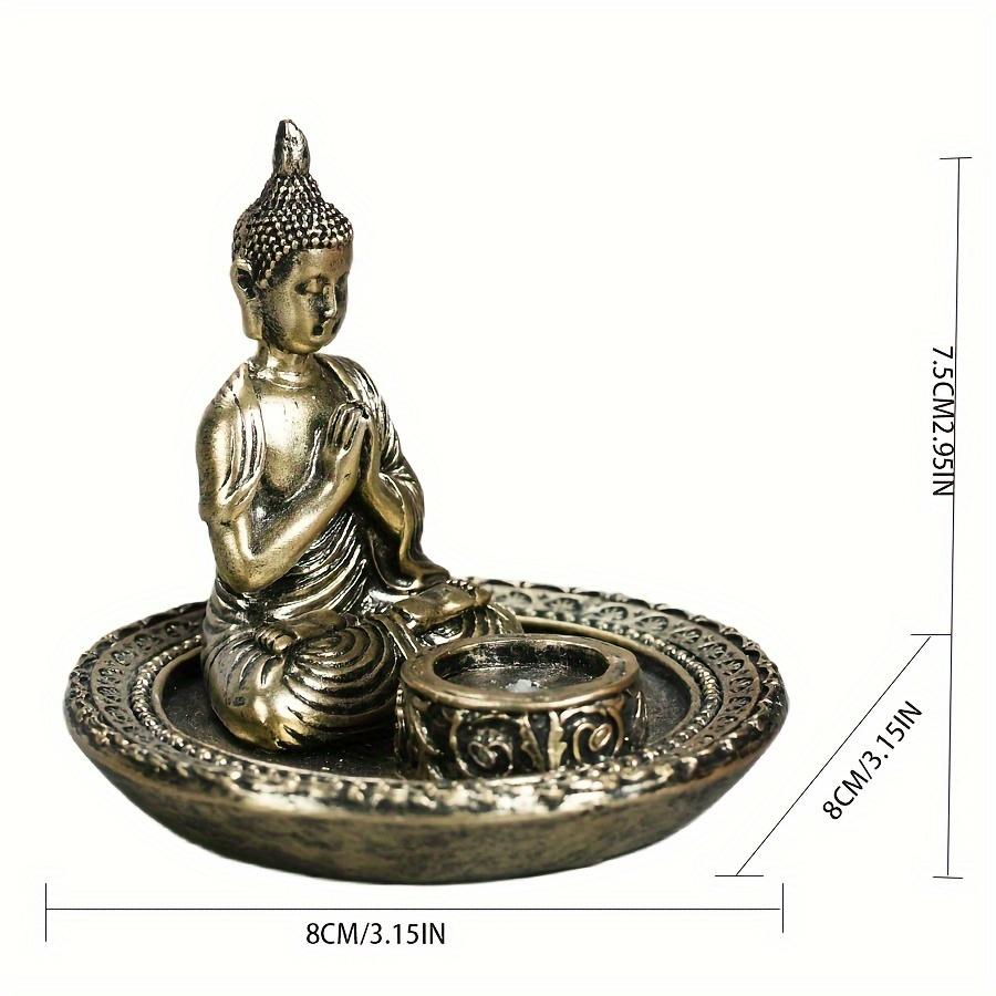 Buddha statue incense holder decorative ornament home decoration piece cozy decoration for living room, study, office, yoga, meditation, tranquility
