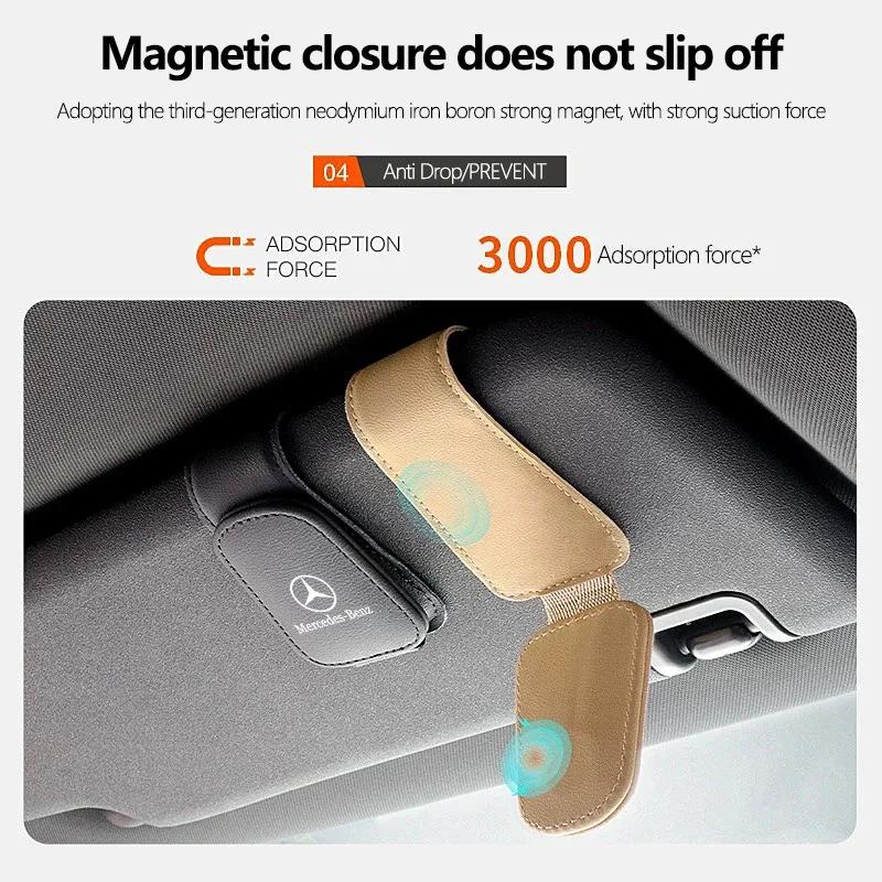 fzpxb5 2025 Hot Car Sun Visor Glasses Clip Sunglasses Ticket Card Box For Mercedes Benz AMG GLC GLK W204 W206 W220 W205 W211 W212 W201