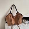 Vintage Large Capacity Tote Bag Retro Vegan Shoulder Bag Women's Casual Handbag For Commute Handbag Suede Leather Bag