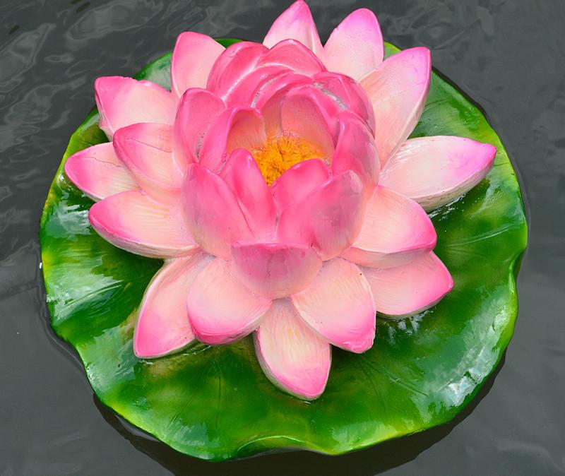 Resin Floating Frog Turtle Fish Pond Flowing Water Fountain Water Surface Lotus Flower Decoration Resin Crafts Floating Crafts