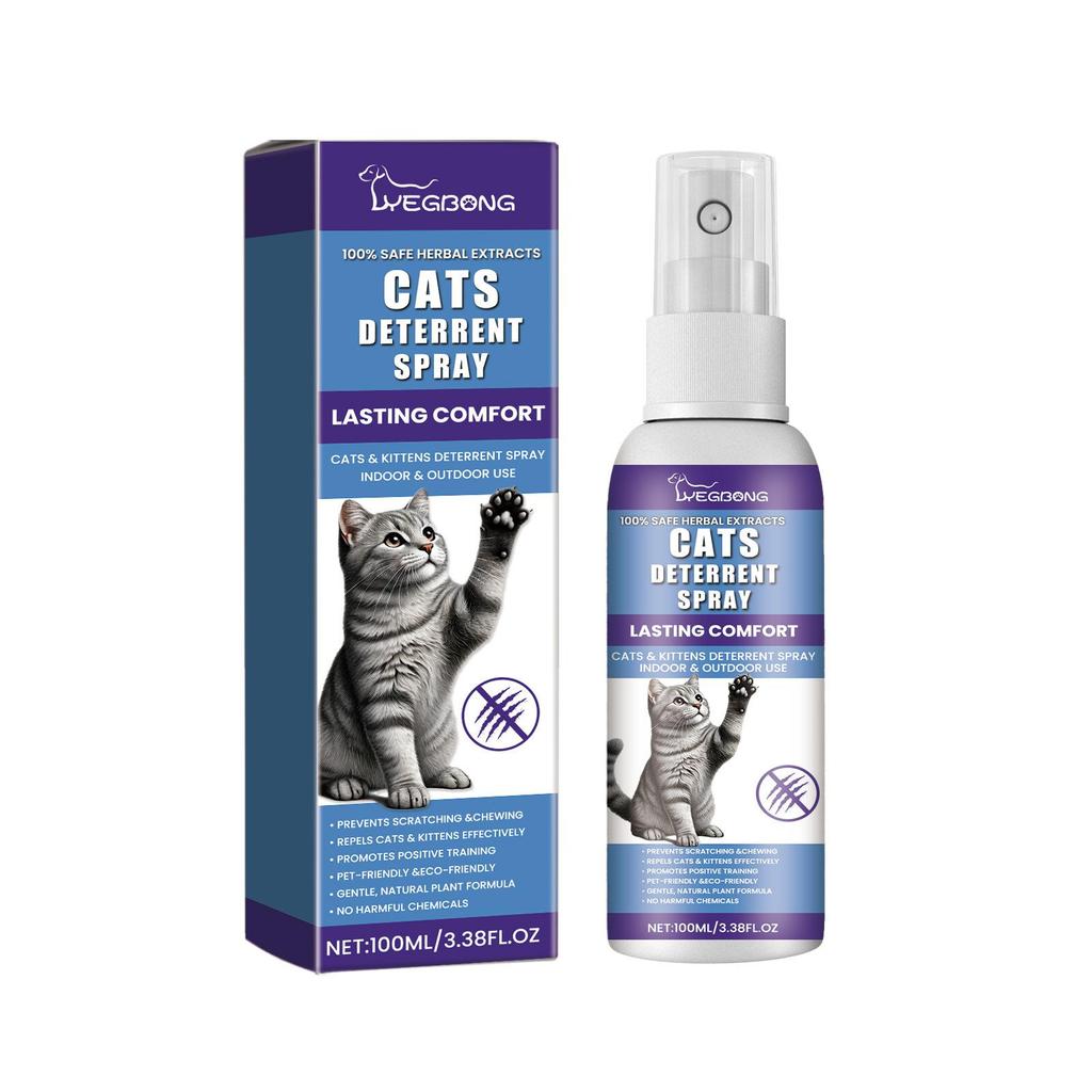 Yegbong Spray Repellente Premium per Gatti - Repellente Sicuro per Interni ed Esterni per la Protezione dei Mobili, Efficace Aiuto per l'Addestramento con Ingredienti Naturali
