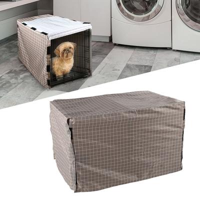 Dog Cage Protection Cover Waterproof Dustproof Oxford Cloth Pet Kennel Cover With Storage Bag