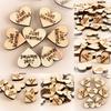 100pcs Stars Wedding Rustic Wooden Love Heart Table Scatter Crafts