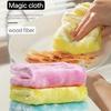 Wood Fiber Dish Cloth Non-Stick Oil Water Absorption Kitchen Cleaning Cloth Scouring Pad Dish Towel Household Cleaning Tool