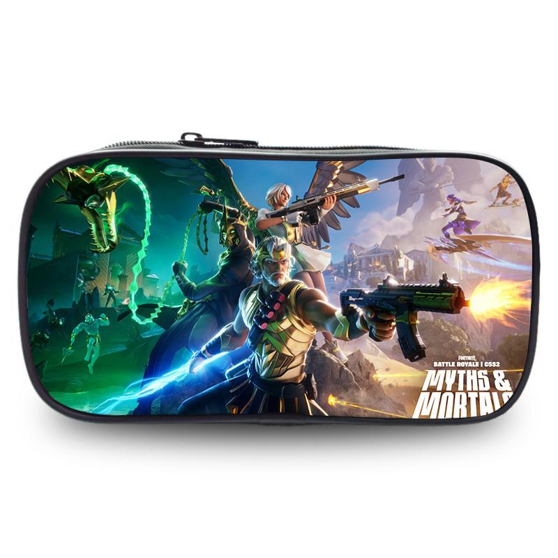 Night Fortress Pen Case Large Capacity Double Layered Design Patterns Diverse