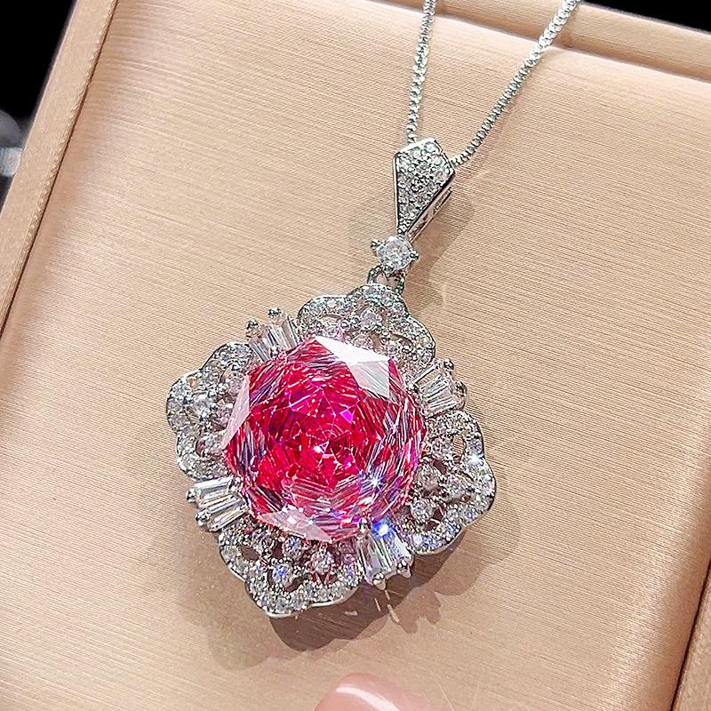 Jewelry Copper Bottom Gold-Plated Simulation Millennium Dragon Fruit Color Temperament Set Main Stone 16-10M