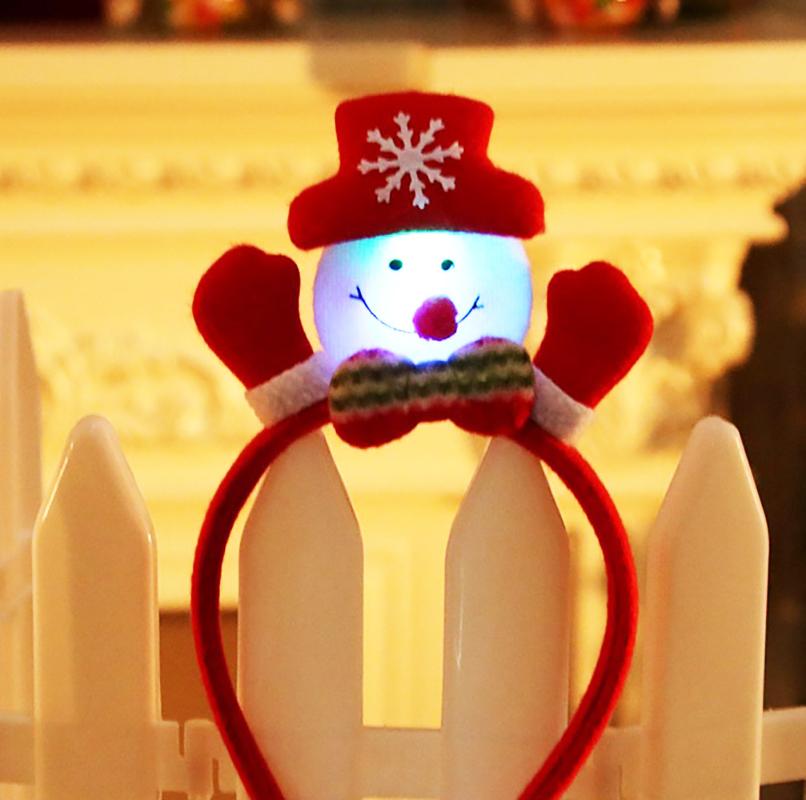 Bentiță de Crăciun Moș Crăciun Coarne de Elan Ren Bentiță Cosplay Urechi Ornamente Luminoase cu LED Petrecere Accesorii de Păr de Crăciun