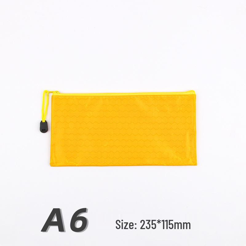 A4 Oxford Pink Waterproof Document Bag with Colorful Zipper and LOGO Printing Option