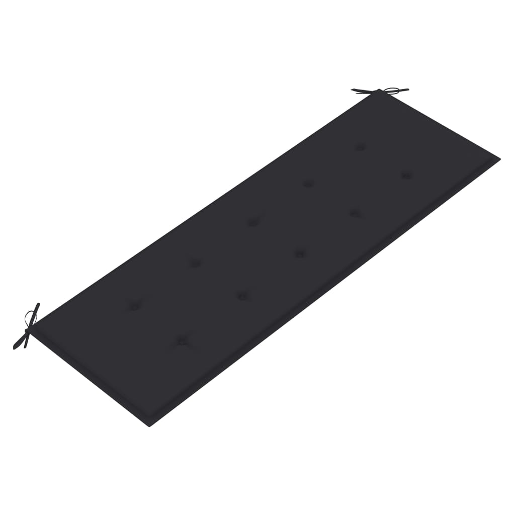 Vidaxl Ławka Batavia Z Antracytowy Poduszką,150 Cm, Lite Drewno Tekowe