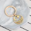 Star Moon Wave Stainless Steel Keychain Romantic Couple Design Fashion Pendant Practical Valentine's Day Gift