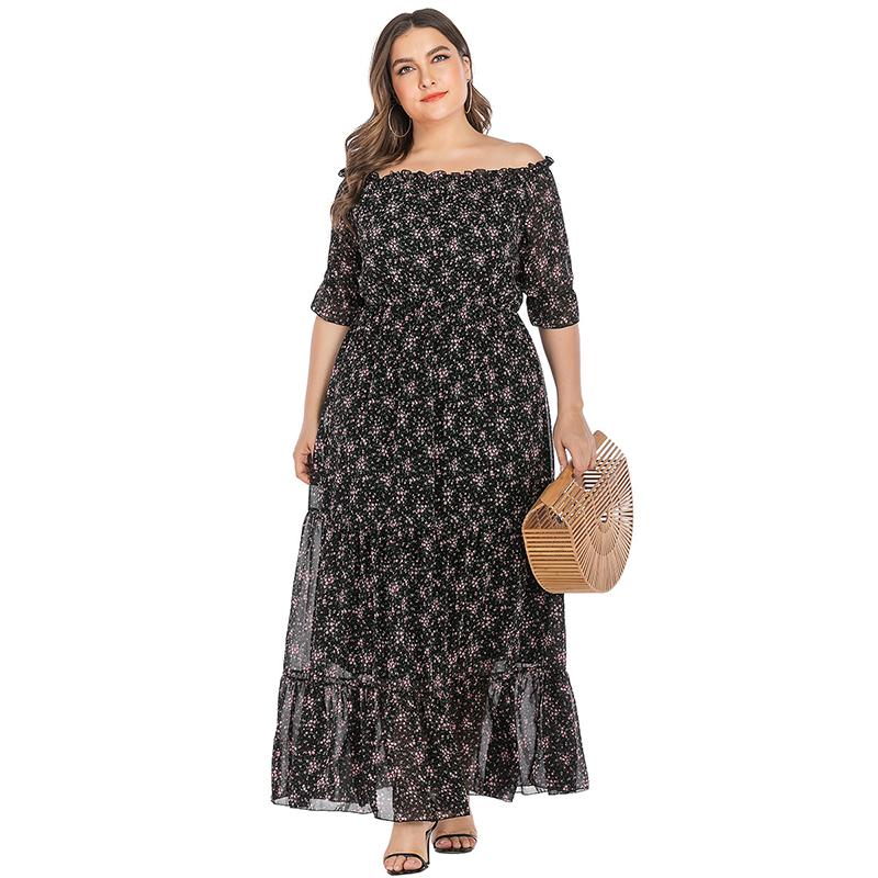 Women Dress Summer Short Sleeve Woman Long Dresses Casual Maxi Dress Bohemia Print Plus Size Dresses