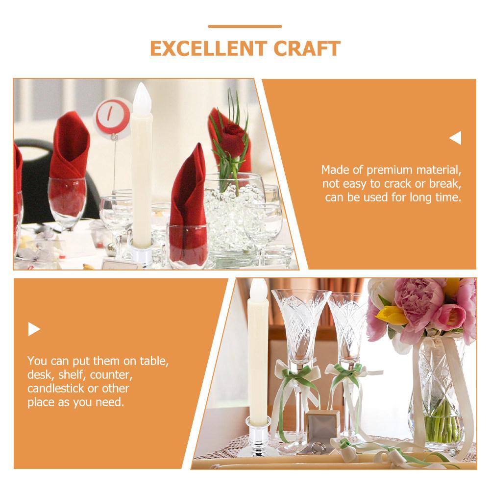 4Pcs Lights Flameless LED Flickering Candles for Wedding Christmas Holiday Party Romantic Decor