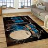 Drum Kit Music Instruments Drum Set Carpet Rug for Home Living Room Bedroom Sofa Doormat Decor,kids Area Rug Non-slip Floor Mat
