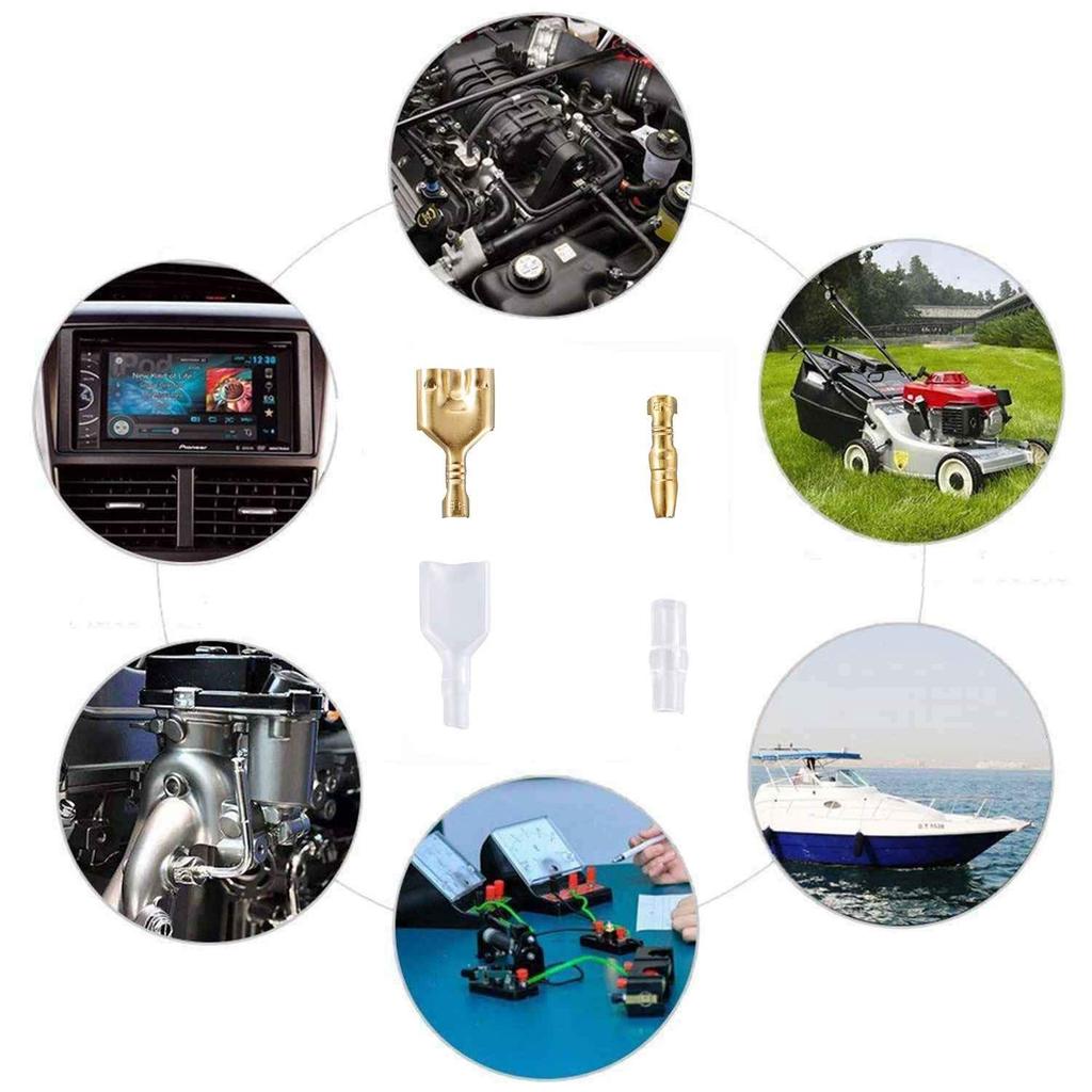 Litorange Double Bullet Terminal Set, 240 Pieces CA/CW104 Bifurcated Male/Female