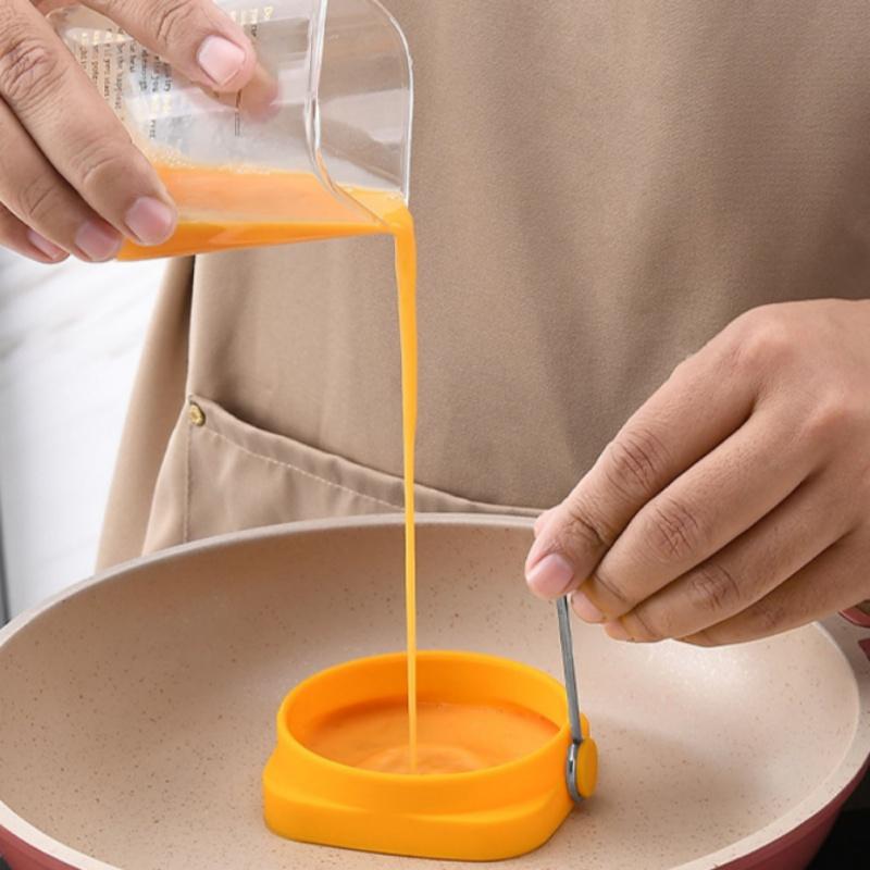 5pcs Silicone Ring Fried Egg Mold Nonstick Pancake Ring Mould Heat Resistant Multi-function Sandwich Maker DIY Kitchen Tools