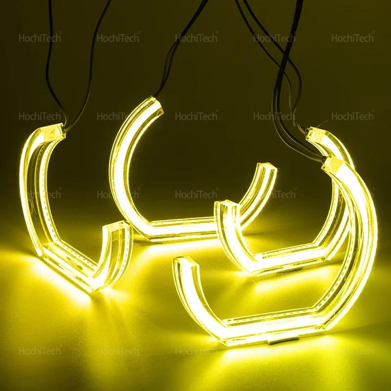 For BMW 7 Series E66 E65 750I 760i 750Li 760Li 2006-2008 DRL LED Daytime Running Light New CS CSL Style Lemon Yellow Angel Eyes