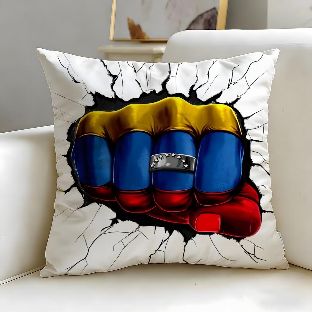 classic country Venezuela Cushion Cover Soft & Easy-Wash Pillow Case – Versatile for Couch, Bed, Travel and Office