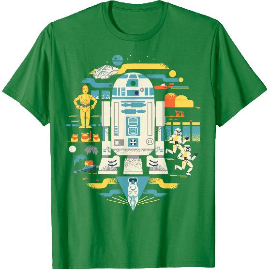 Star Wars R2-D2 Circle Collage T-Shirt