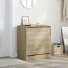 VidaXL Shoe Cabinet Sonoma Oak 60x42x69 Cm Engineered Wood 839982