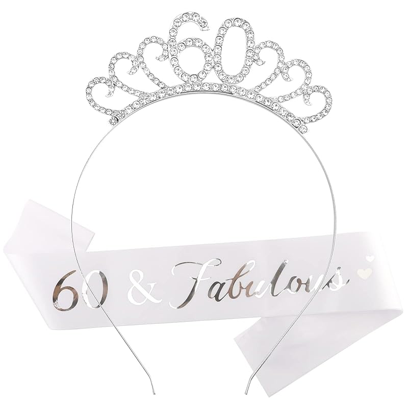 CIEHER 13th Birthday Headband, Sash Set & Tiara - Birthday Decorations & Gifts for Teen Girls