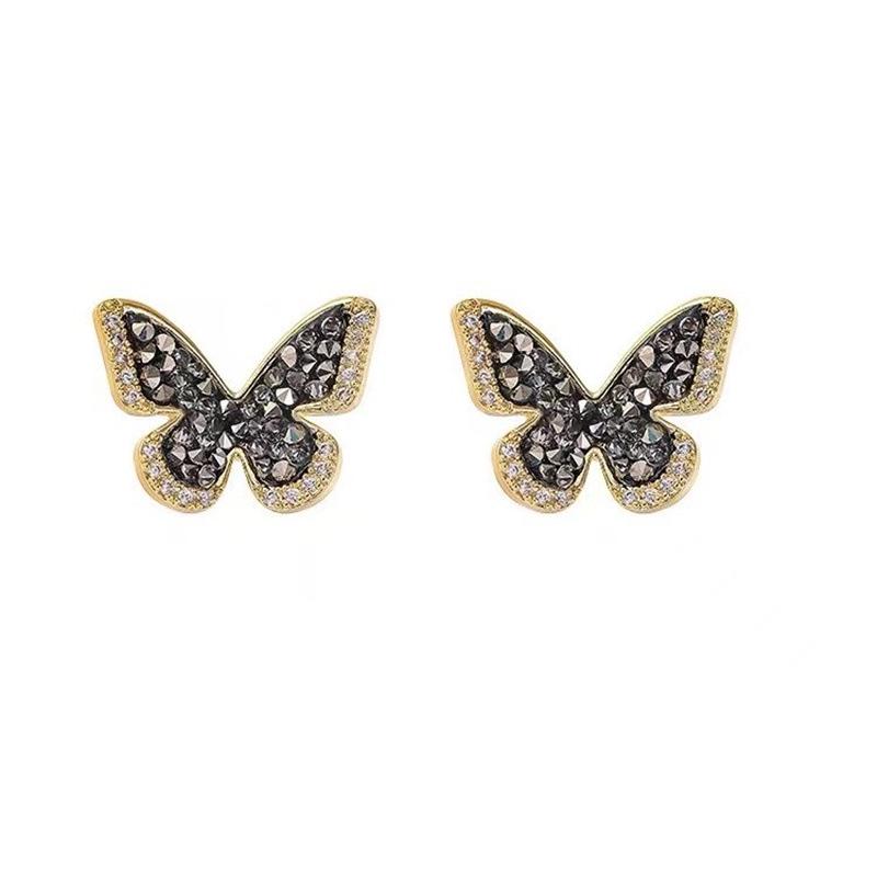 Black Diamond Butterfly Earrings: Trendy, Elegant, and Luxurious for a High-End Look