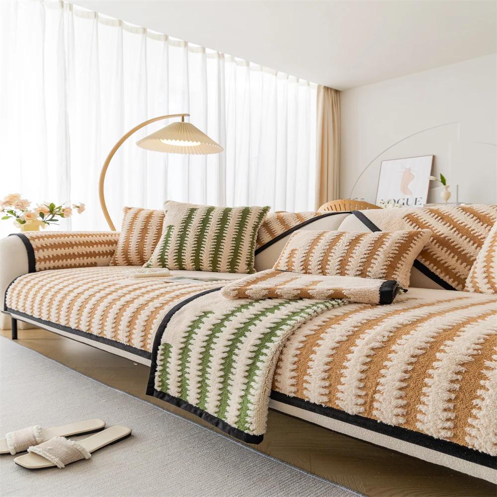 Sofa Cushion Four Seasons Universal Non-slip Chenille Cushion New All-inclusive Universal Sofa Cover Cover Cloth