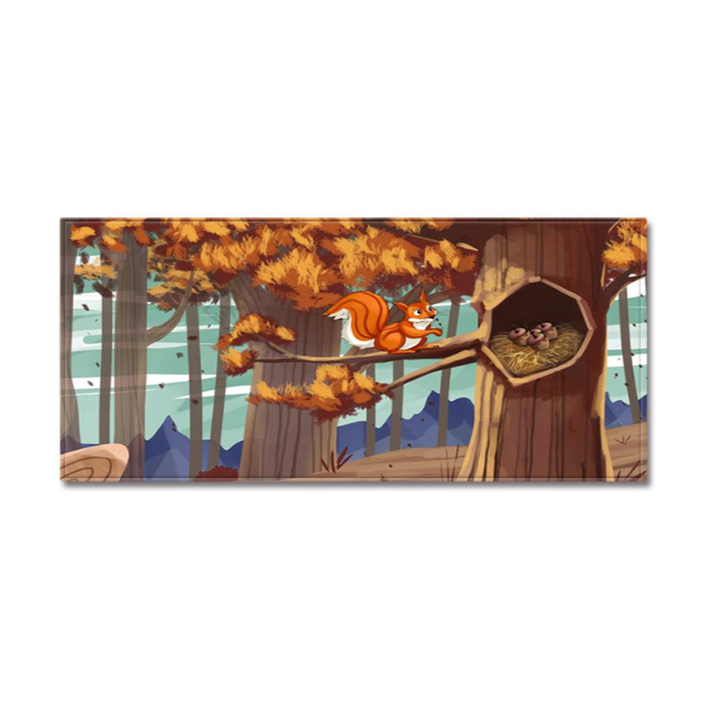 3D Digital Printing Tree Hole Entrance Door Mat Kitchen Long Floor Mat Bathroom Absorbent Non-Slip Mat Living Room Carpet