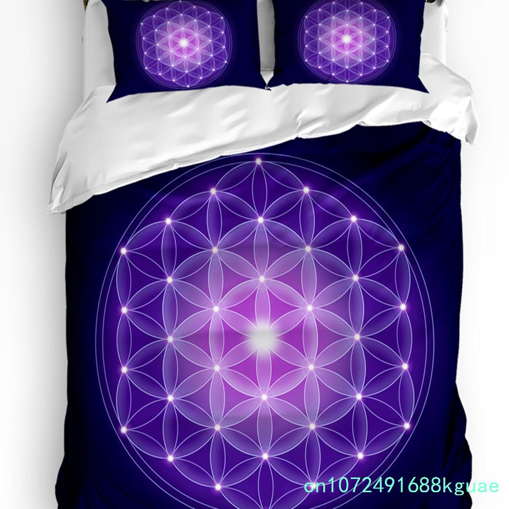 3pcs Bedding Set Fantasy Flower Lavender Plant Purple Home Textile Duvet Cover Pillow Case Boy Kid Teen Girl Bedding Covers Set