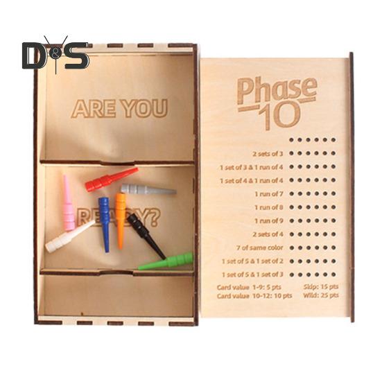 

Деревянная доска с цветными колышками для взрослых, семейная вечеринка, коробка для подсчета очков, настольная игра с бумажными карточками, предметы первой необходимости для вечера A