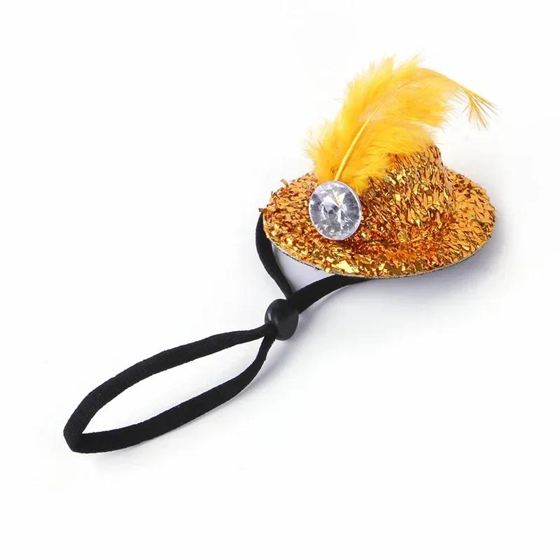 Mini Witch Hat for Small Animals Adjustable Pet Headgear Hamster Rat Hats Halloween Cosplay Clothing Guinea Pigs Assessories