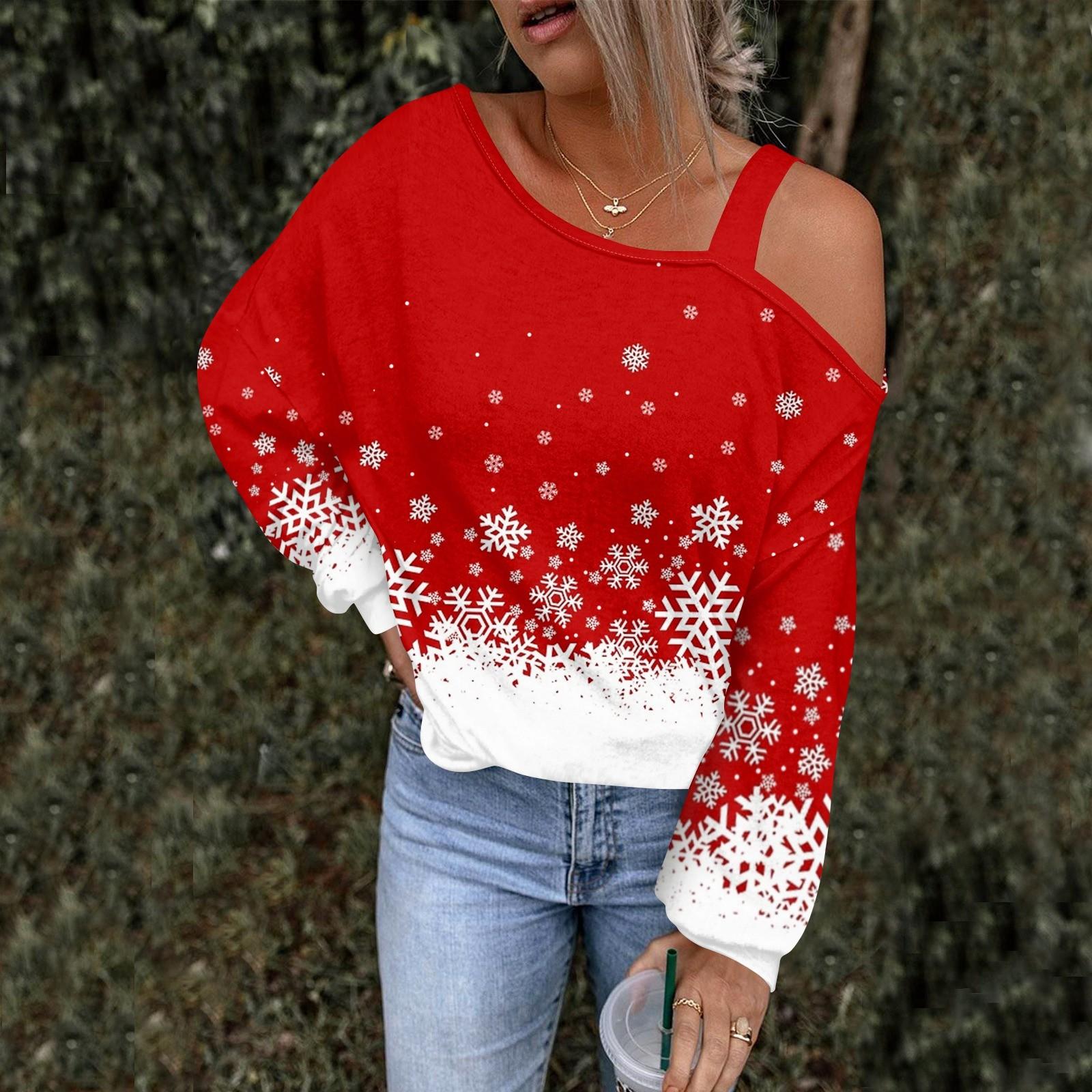 

Женская ажурная модная повседневная толстовка с капюшоном с цветочным принтом и открытыми плечами на Рождество XXXL