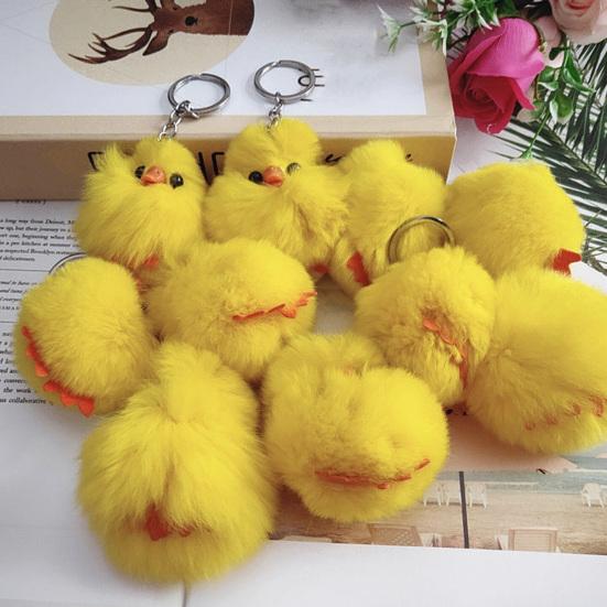Chick Keychain Compact Size Plush Animal Keychain Bag Chain Charm Key Chain Backpack Keys Pendant Accessories
