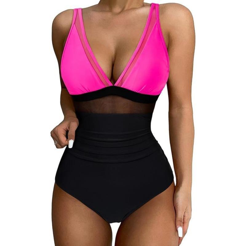 One-piece swimsuit Sexy tight clear bikini swimsuit, backless perspective