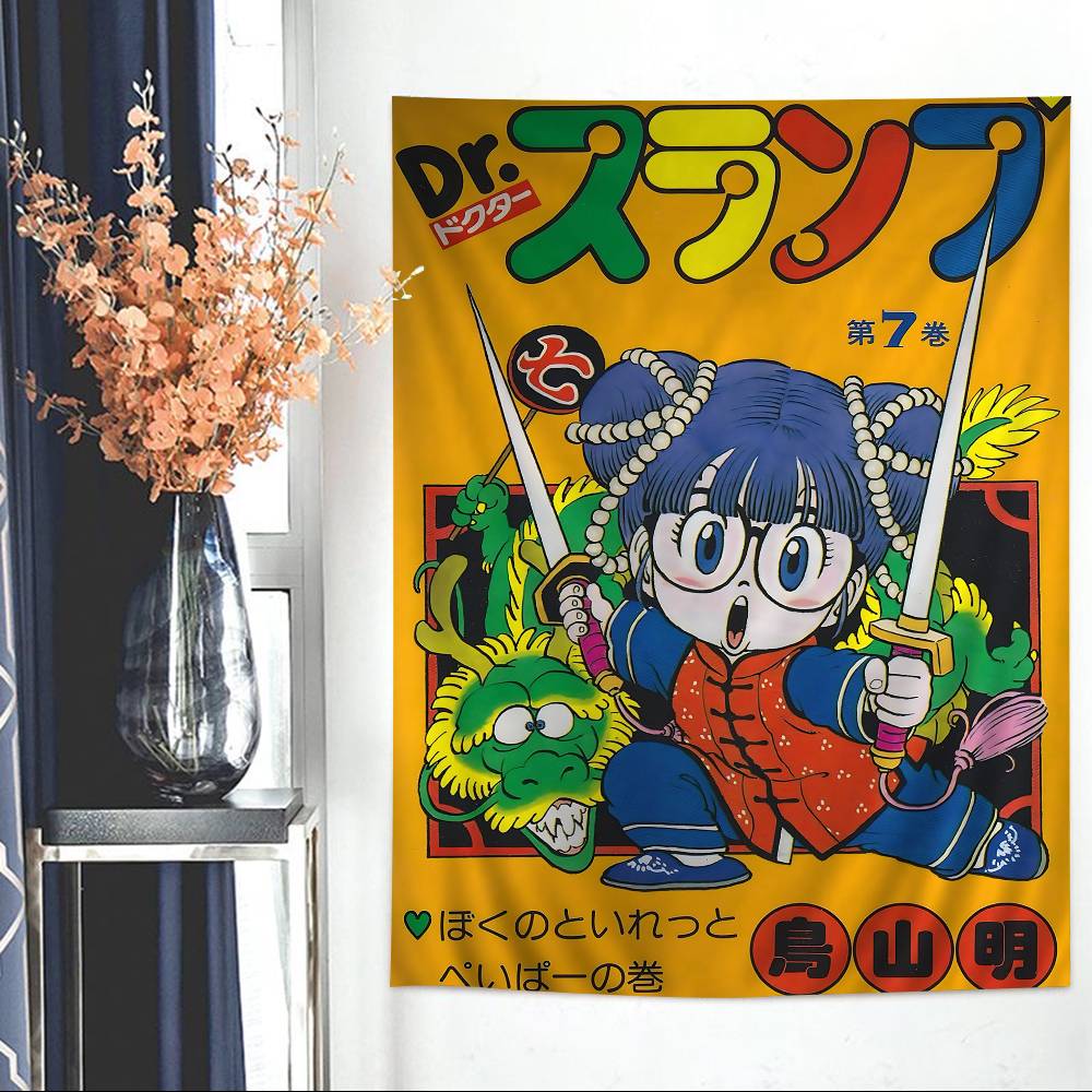 Comics Dr SSlump Tapestry Art Printing Japanese Wall Tapestry Anime Wall Hanging Home Decor