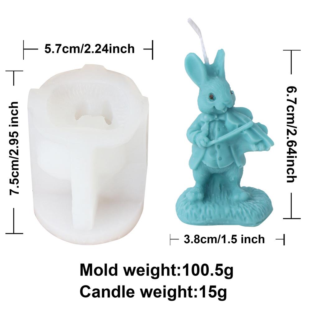 3D Mini Multi-style Rabbit Silicone Candle Mold DIY Easter Animal Cute Rabbit Aromatherapy Plaster Soap Resin Mould Home Gift
