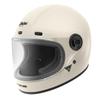 Komine 01-190 HK-190 Neo Retro Full Face Helmet, Vintage White, Large