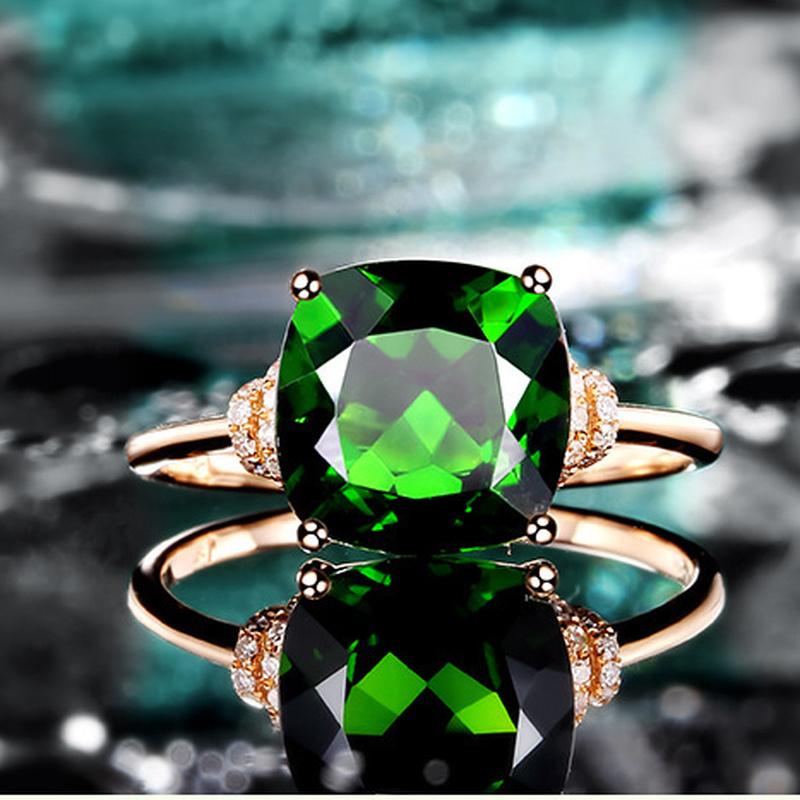 Sace Gems Klassischer Zirkonring aus Kupferlegierung, Damenschmuck, 18 Karat, Hochzeitsversprechen, Party, Geschenk, offen