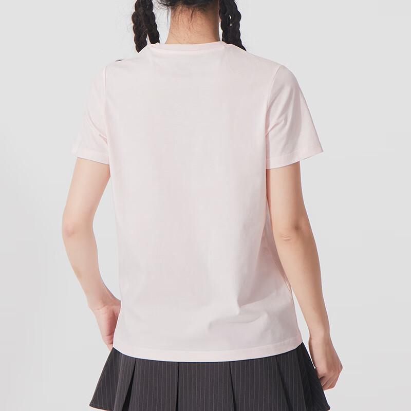 Skechers Fashion Sports Series Breathable Round Neck Pullover Short Sleeve T-Shirt Women Tops Light-Pink P225W302-00F2