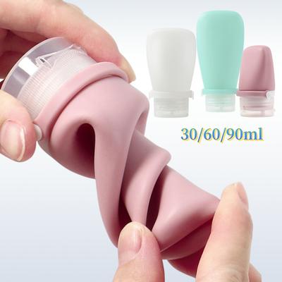 Weiche Silikon-Reiseflaschen 30/60/90ml Leere Quetschflaschen für Lotion Auslaufsicher Hautpflegeprodukte Behälter Reiseaccessoires