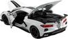 Maisto 2020 Corvette Stingray Coupe C8 White 1/18 Scale Special Edition Model with Display Base, Opening Doors, and Working Suspension