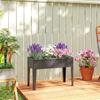 Raised Planter, Metal Raised Garden Bed on Legs with Drainage Hole and Foot Covers, Black